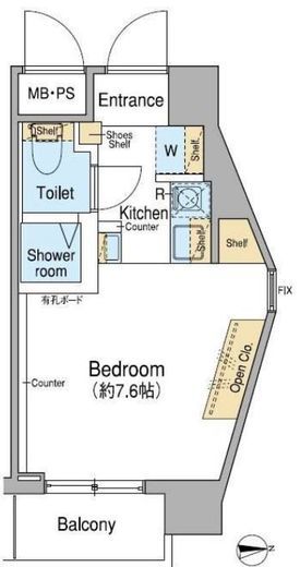 Fuu Oimachi by LATIERRA　　801号室　間取り