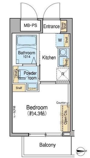 Fuu Oimachi by LATIERRA　　802号室　間取り