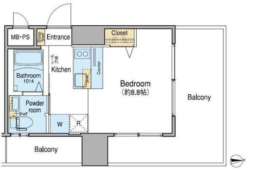 Fuu Oimachi by LATIERRA　　901号室　間取り