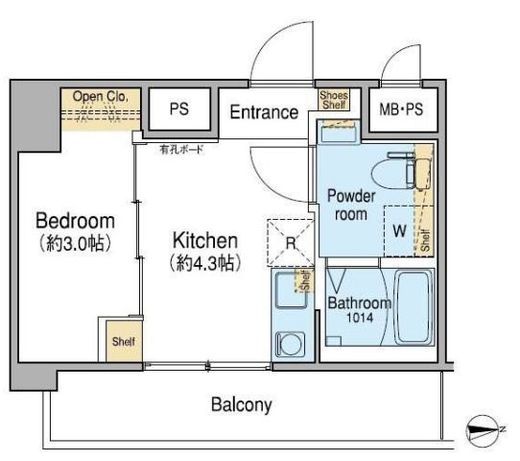 Fuu Oimachi by LATIERRA　　902号室　間取り
