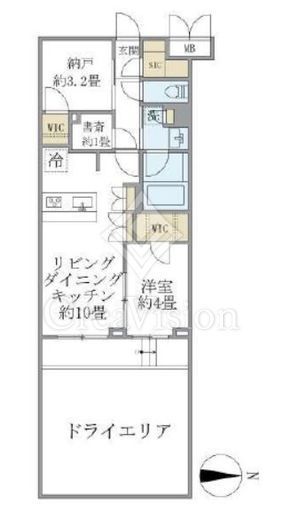 Ｌａ　Ｐｅｒｌａ　ＪｉｙｕｇａｏｋａＩＩ　004号室　間取り