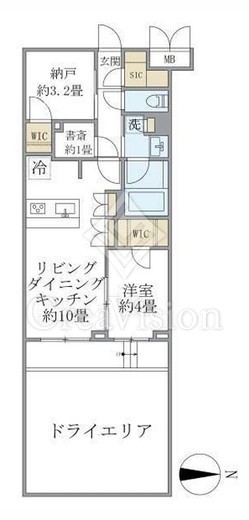 Ｌａ　Ｐｅｒｌａ　ＪｉｙｕｇａｏｋａＩＩ　4号室　間取り