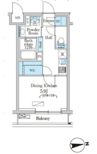 デュオフラッツ千歳船橋　207号室　間取り
