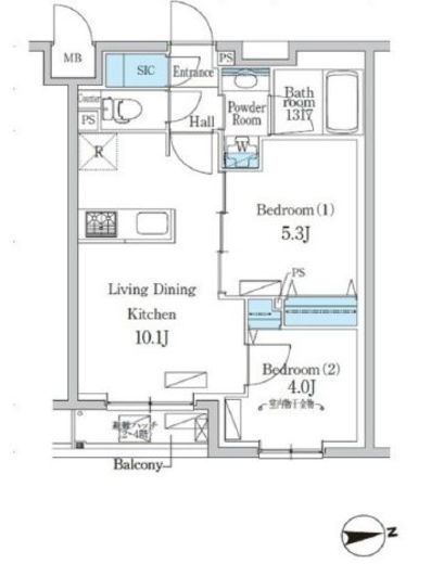 デュオフラッツ千歳船橋　210号室　間取り