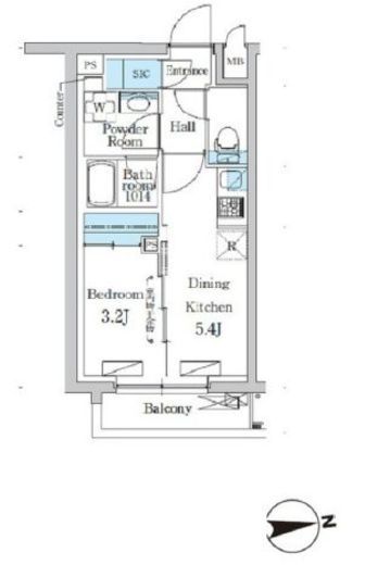 デュオフラッツ千歳船橋　105号室　間取り