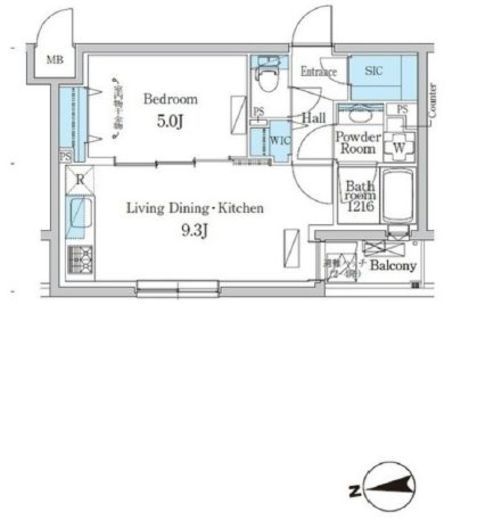 デュオフラッツ千歳船橋　302号室　間取り