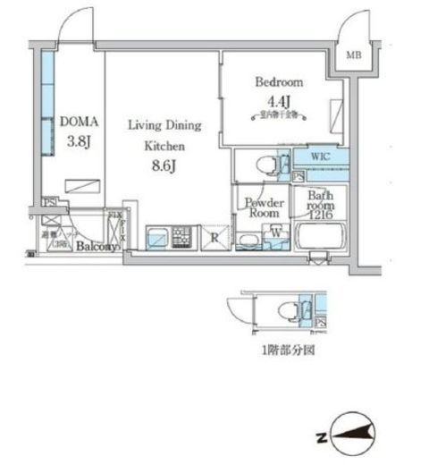 デュオフラッツ千歳船橋　103号室　間取り