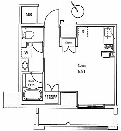 JP noie 小石川富坂 (ジェーピーノイエ小石川富坂)　203号室　間取り