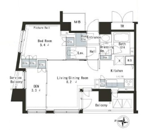 パークアクシス本郷の杜　1201号室　間取り