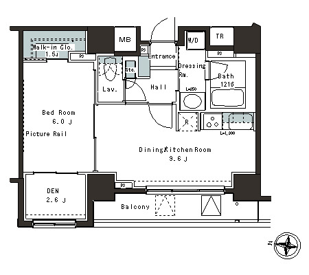 パークアクシス本郷の杜　1202号室　間取り