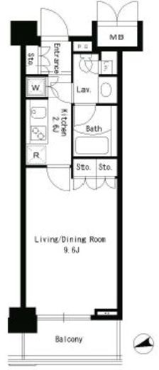 パークアクシス文京ステージ　108号室　間取り