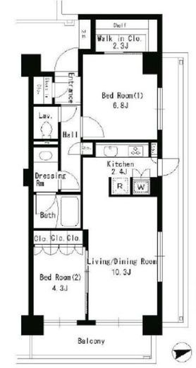 パークアクシス文京ステージ　117号室　間取り