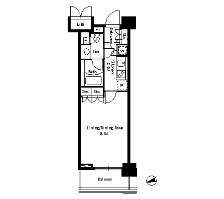 パークアクシス文京ステージ　605号室　間取り