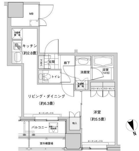 ウエストパークタワー池袋　1001号室　間取り