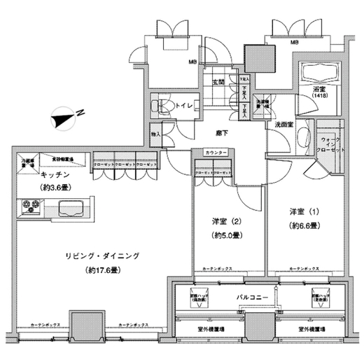 ウエストパークタワー池袋　2707号室　間取り