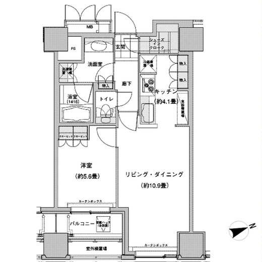 ウエストパークタワー池袋　311号室　間取り