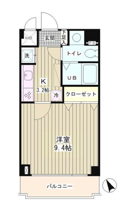 ラフィネ築地　601号室　間取り