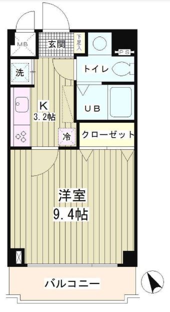 ラフィネ築地　204号室　間取り