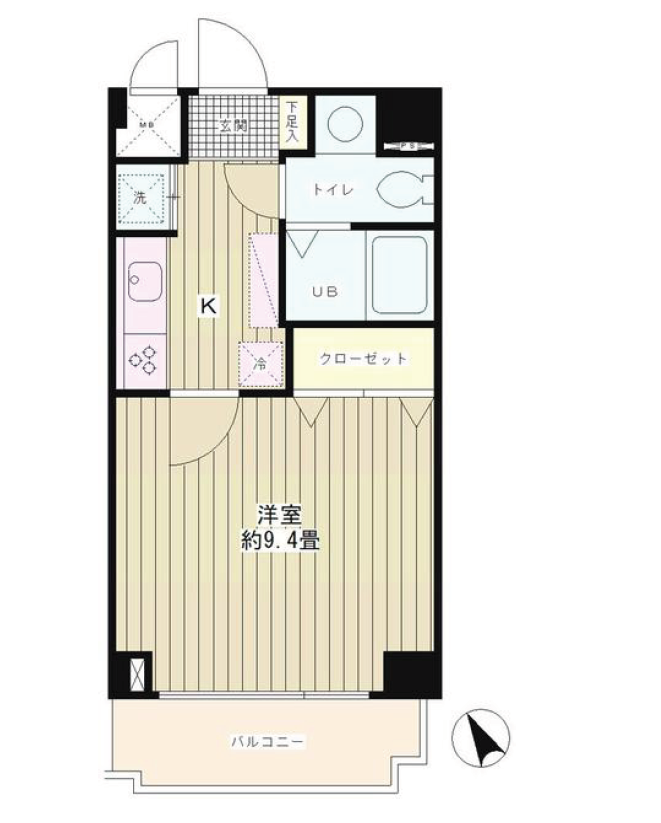 ラフィネ築地　302号室　間取り