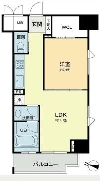 ベルファース本郷弓町　1006号室　間取り