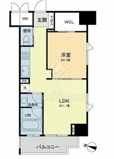 ベルファース本郷弓町　1006号室　間取り