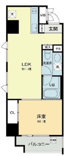 ベルファース本郷弓町　1110号室　間取り
