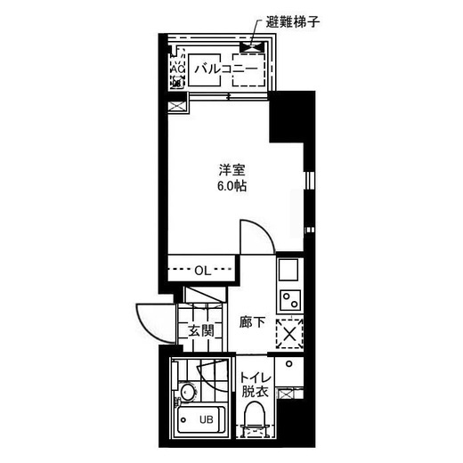 レジディア文京本郷2　1401号室　間取り
