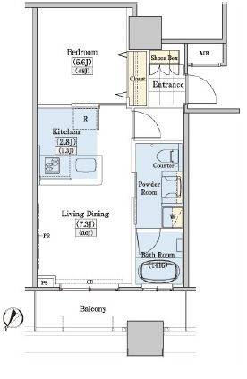 レジディアタワー上池袋 タワー棟　1107号室　間取り
