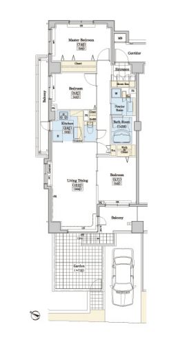 レジディアタワー上池袋 パーク棟　113号室　間取り