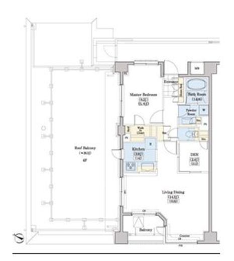 レジディアタワー上池袋 パーク棟　409号室　間取り
