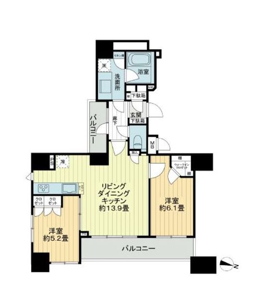リビオ東京コアプレイス　406号室　間取り