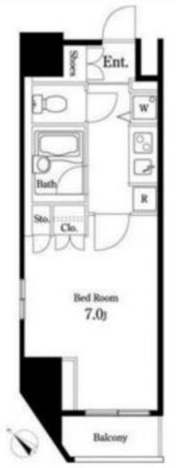 KDX文京千石レジデンス　801号室　間取り