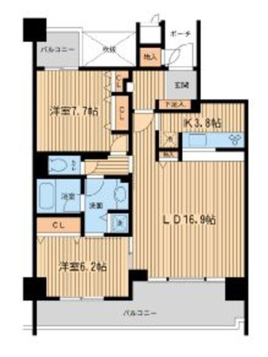 ガーデン文京白山　703号室　間取り