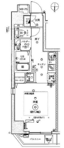 フェルクルールプレスト文京湯島　402号室　間取り