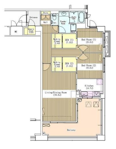 マチュリティ小石川　406号室　間取り