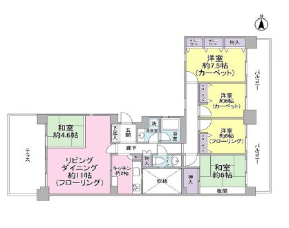 ファーストヒルズ飯田橋　1003号室　間取り