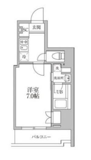 レジディア文京本郷3　1204号室　間取り