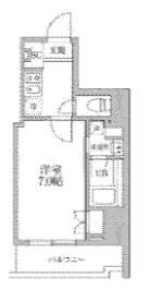 レジディア文京本郷3　904号室　間取り