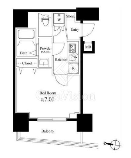 アイル文京白山　1301号室　間取り