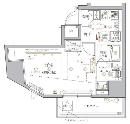 クレイシア文京春日　503号室　間取り