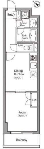 プライマル小石川　217号室　間取り