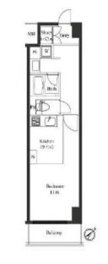 プライマル小石川　415号室　間取り