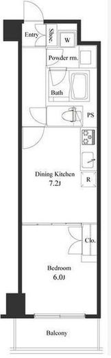 プライマル小石川　420号室　間取り