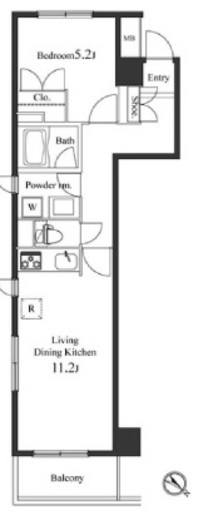プライマル小石川　501号室　間取り