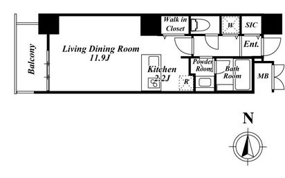 ロイヤルパークスタワー南千住　1004号室　間取り