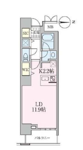 ロイヤルパークスタワー南千住　1115号室　間取り