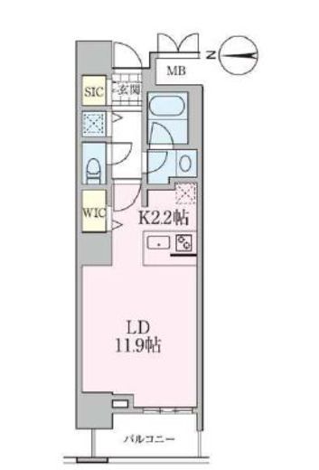 ロイヤルパークスタワー南千住　1204号室　間取り