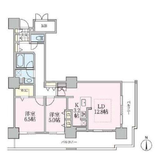 ロイヤルパークスタワー南千住　1312号室　間取り