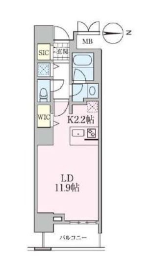 ロイヤルパークスタワー南千住　1404号室　間取り