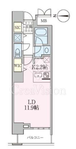 ロイヤルパークスタワー南千住　1504号室　間取り
